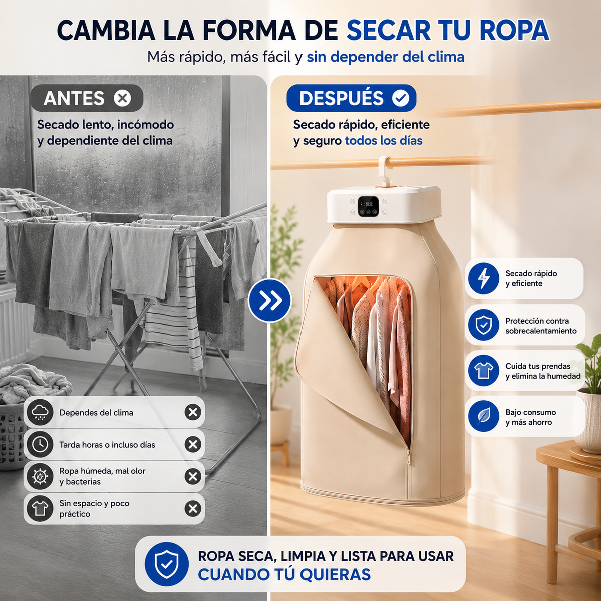 AirNex™ Secadora De Ropa Portátil