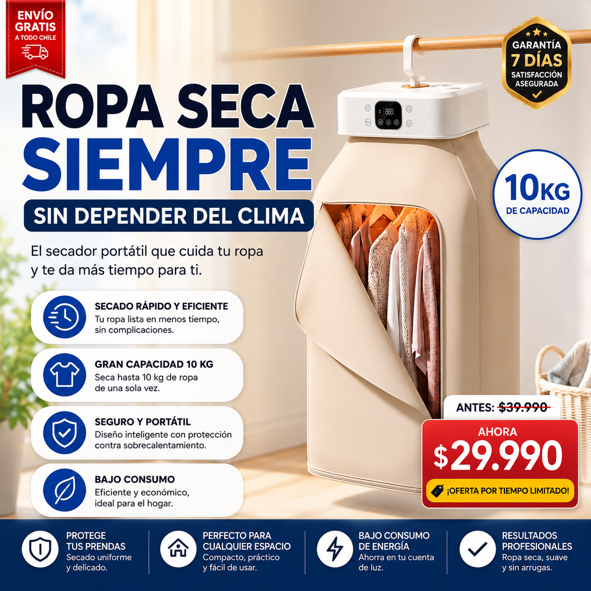 AirNex™ Secadora De Ropa Portátil